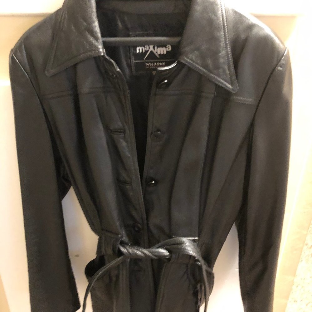 WILSONS MAXIMA BLACK LEATHER JACKET
